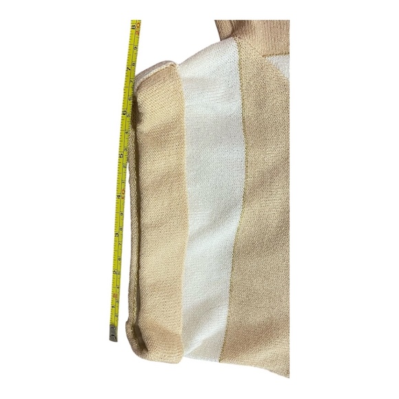 St. John Collection short sleeve striped sweater. Sz L - Picture 15 of 16